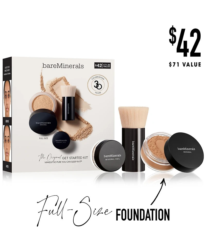 The Original Get Started Kit 3-Piece Mineral Makeup Set