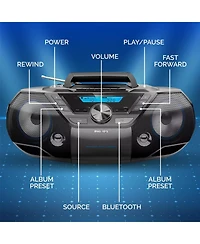 Philips Portable Cd Player Boombox - Bluetooth, Usb, MP3, Cassette, Fm Radio, Powerful Sound, Bass Boost, Digital Display