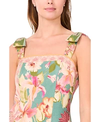 CeCe Women's Sleeveless Square-Neck Fit & Flare Dress