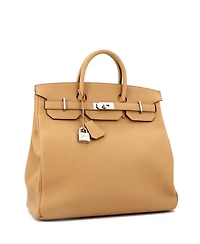 Pre-Owned Hermes Hac 40 Handbag Brown Togo with Palladium Hardware