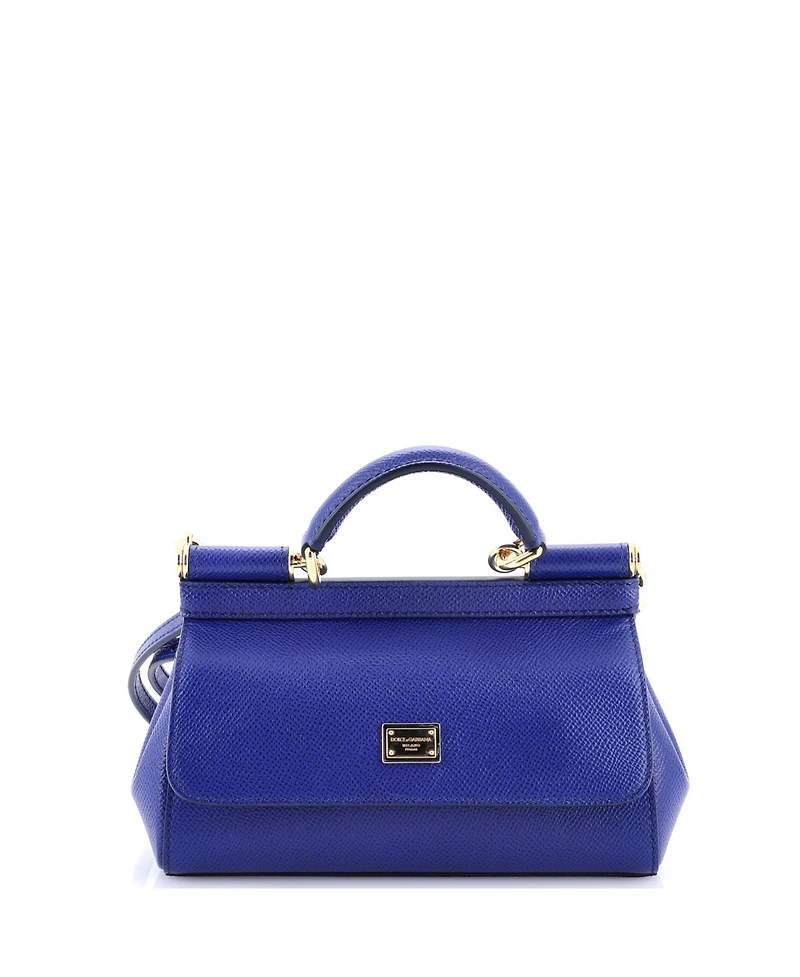 Pre-Owned Dolce & Gabbana Small East West Miss Sicily Bag Leather