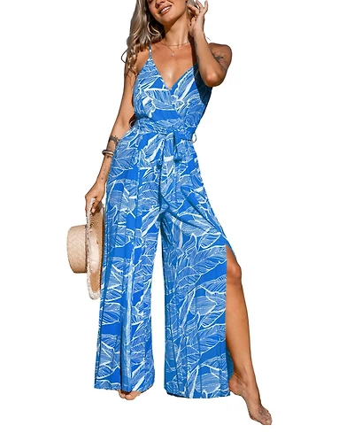 Cupshe Women's Palm Oasis Tropical Jumpsuit