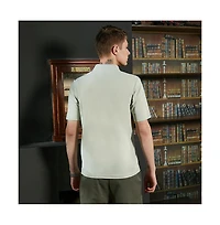 Campus Sutra Men's Sage Green Seamless Solid Polo T-Shirt