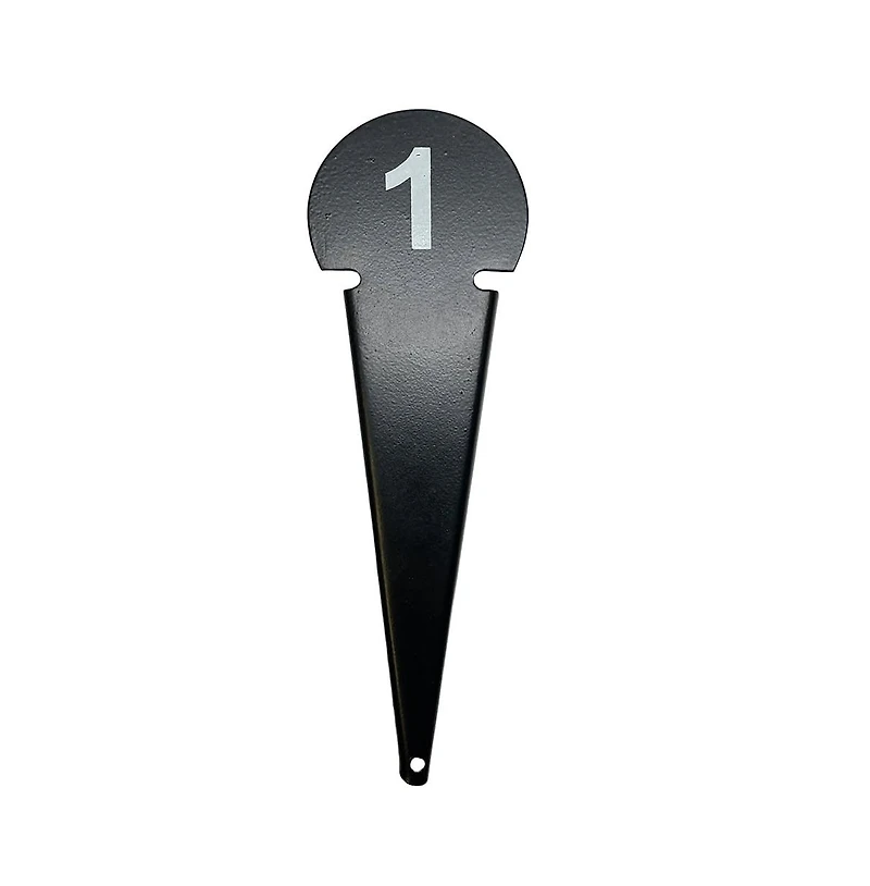 Durable Discus & Shot Put Markers (Set of 10) Essential Track and Field Equipment, Spiked Tips for Secure Placement, High Visibility, Robust Metal Con