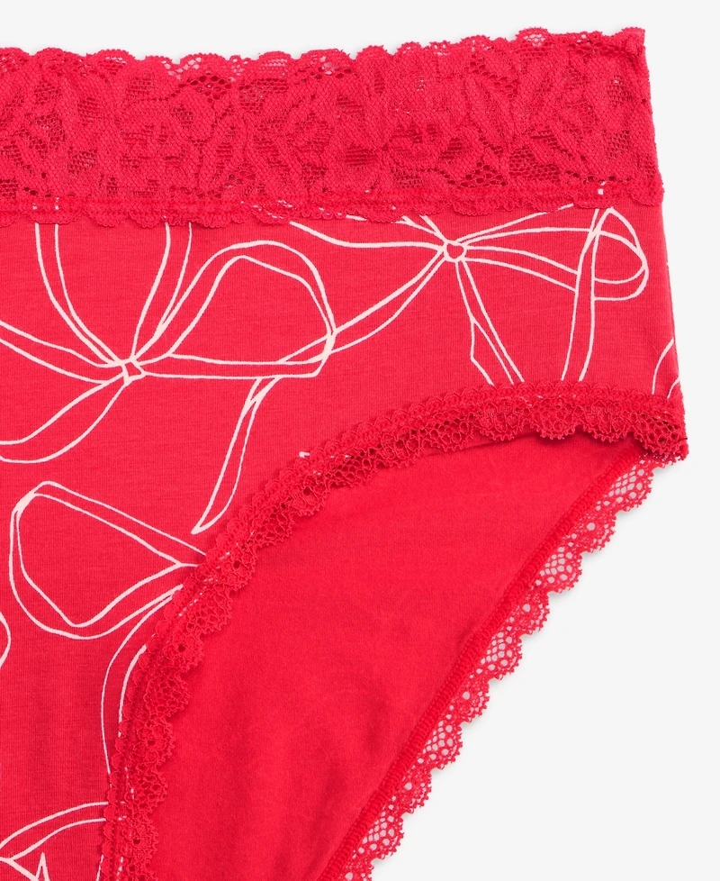 State of Day Women's Cotton Blend Lace-Trim Hipster Underwear, Created for Macy's