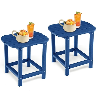 2-Pieces Adirondack Outdoor Side Table for Patio and Garden