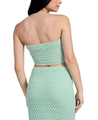 Guess Women's Luca Pointelle Strapless Tube Top