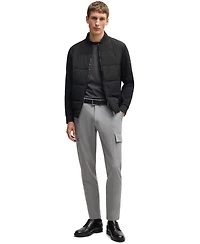 Boss by Hugo Men's Cotton-Blend Zip-Up Padded Jacket