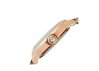 Peugeot Women's Rose Gold Plated 36mm Round Tank Steel Bracelet Watch