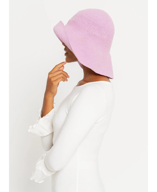 Bloom Line Crochet Sun Hat In Canary Yellow Arden Fair