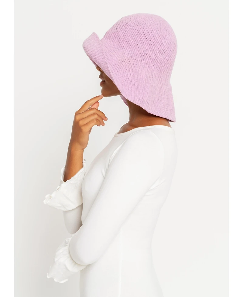 Bloom Crochet Sun Hat In Lilac Purple