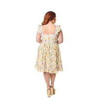 Smak Parlour Plus Corset Lace Fit & Flare Dress
