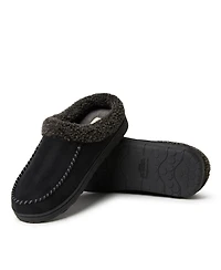Dearfoams Men's Microsuede Moccasin Toe House Shoe Clog Slipper
