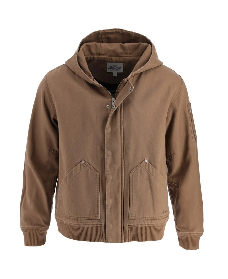 Thorogood Men's Heritage Stone Washed Canvas Hooded Bomber Jacket