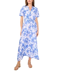 Vince Camuto Women's Floral-Print Puff-Sleeve Maxi Dress