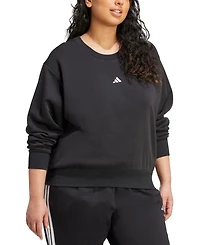 adidas Plus Essentials Small-Logo Fleece Sweatshirt