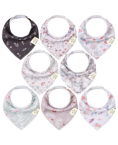 KeaBabies 8pk Baby Bandana Bibs, Drool Bibs for Girl, Boy, Infant, Newborn