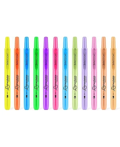 Writech Neon Retractable Highlighters - 12CT