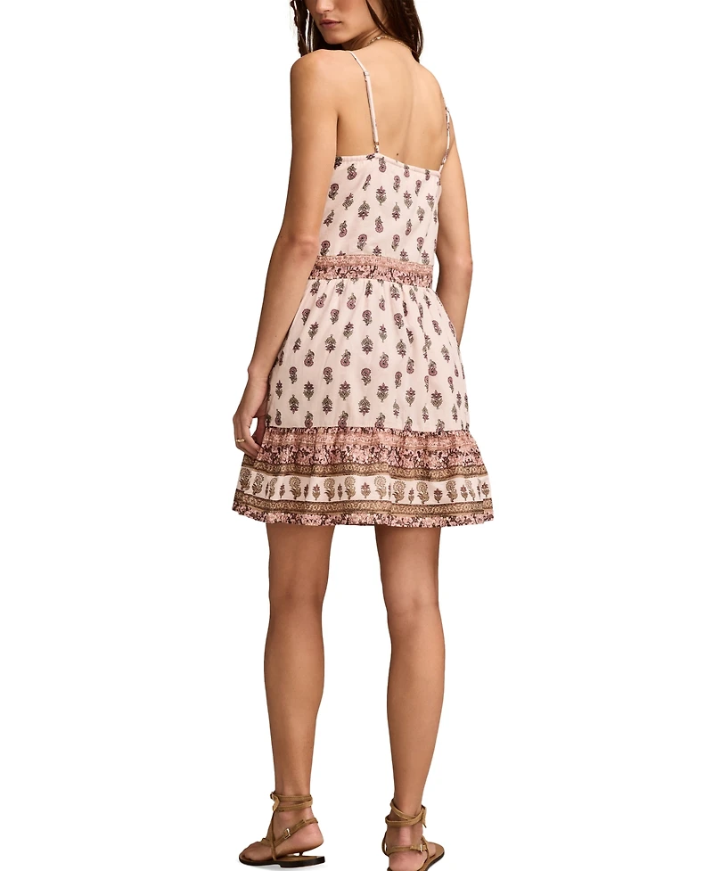 Lucky Brand Women's Border Print Mini Dress
