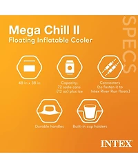 Intex 24' x 52" Ultra Xtr Frame Pool, 2 Floating Loungers and Mega Chill Cooler