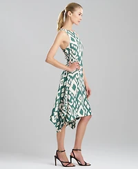Natori Women's Printed Asymmetrical Midi Dress
