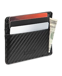 Kenneth Cole Reaction Men's Rfid Extra Capacity Carbon Fiber Card Case Wallet