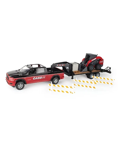 Ertl Big Farm 1/16 Case Ih Ram Pickup Truck with Case SV340 Skid Loader Set