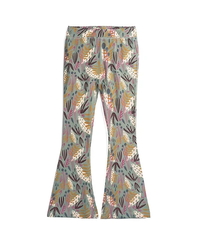 Mightly Toddler Girls Fair Trade Organic Cotton Flare Leggings Yoga Pant