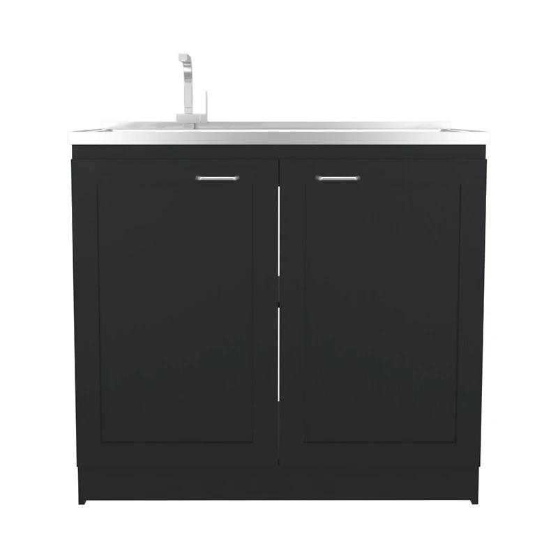 Bickleton Utility Sink Cabinet, 2 Doors, Shelves