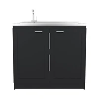 Bickleton Utility Sink Cabinet, 2 Doors, Shelves
