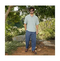 Campus Sutra Men's Sage Green Bohomian Oversized Polo T-Shirt