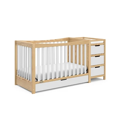 Graco Remi All-in-One Convertible Crib with Drawer and Changer (Gray)