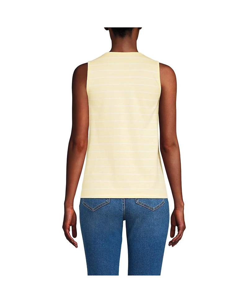 Lands' End Women's Petite Supima Keyhole Tank