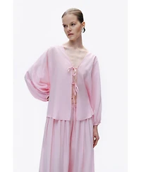 Nocturne Women's Beaded Embroidered Shirt