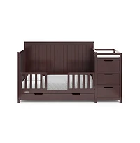 Graco Hadley 5-in-1 Convertible Crib and Changer with Drawer (Espresso)