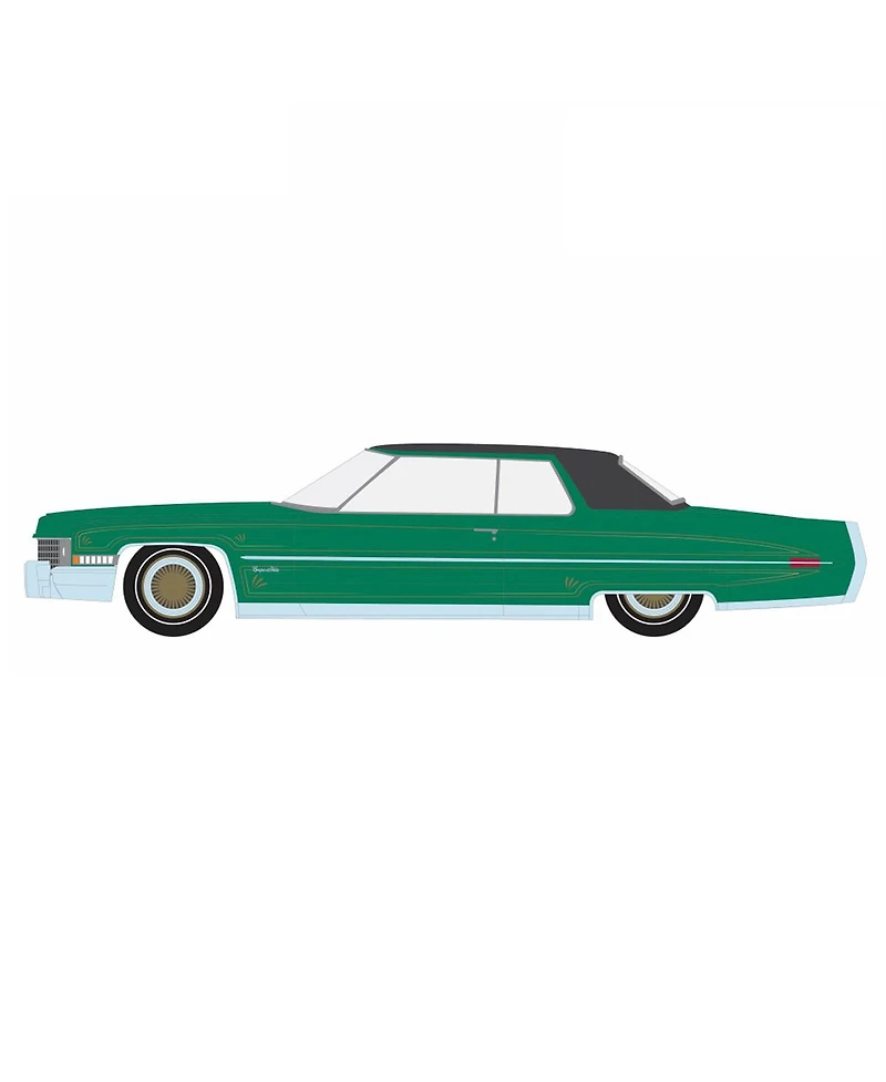 1/64 1971 Cadillac Coupe DeVille, Green California Lowriders Series