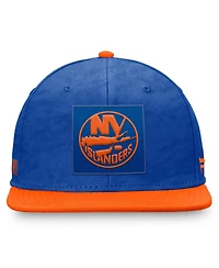 Fanatics Men's Royal/Orange New York Islanders Authentic Pro Rink Snapback Hat