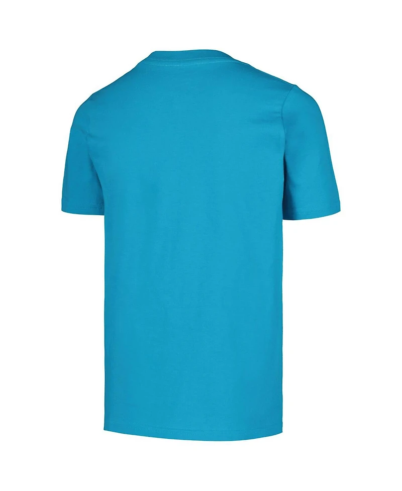 Mitchell & Ness Big Boys and Girls Turquoise Vancouver Grizzlies Hardwood Classics Retro Logo T-Shirt