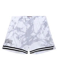 Mitchell & Ness Women's White Philadelphia 76ers Hardwood Classics Marble Shorts