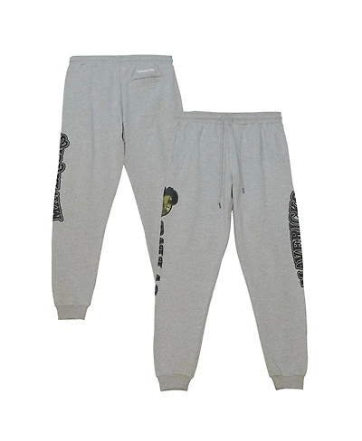 Mitchell & Ness Men's Heather Gray Dallas Mavericks Ghost Green Camo Sweatpants