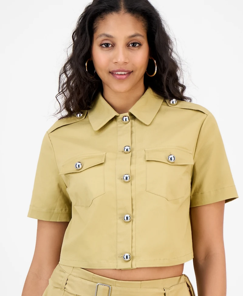Bar Iii Women's Boxy Utility Top, Exclusively at Macy's