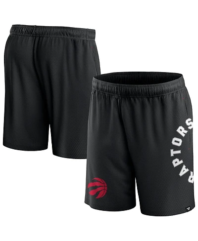 Fanatics Men's Black Toronto Raptors Post Up Mesh Shorts