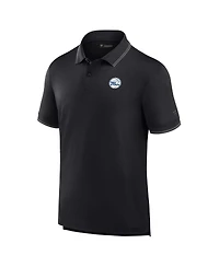 Fanatics Men's Black Philadelphia 76ers Front Office Pique Polo Shirt