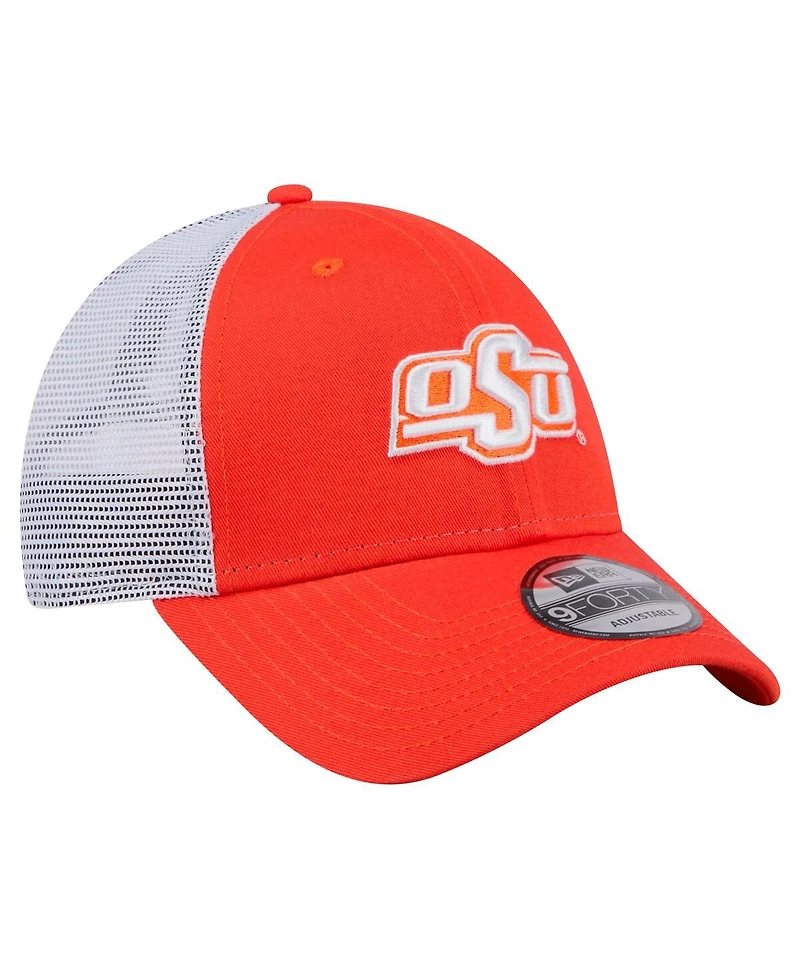 New Era Men's Orange Oklahoma State Cowboys Trucker 9FORTY Adjustable Hat