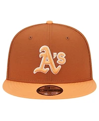 New Era Men's Brown Athletics Spring Color Two-Tone 9FIFTY Snapback Hat