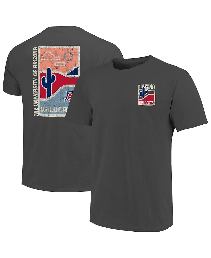 Image One Men's Graphite Arizona Wildcats Comfort Colors Minimal Vista Distressed Graphics T-Shirt