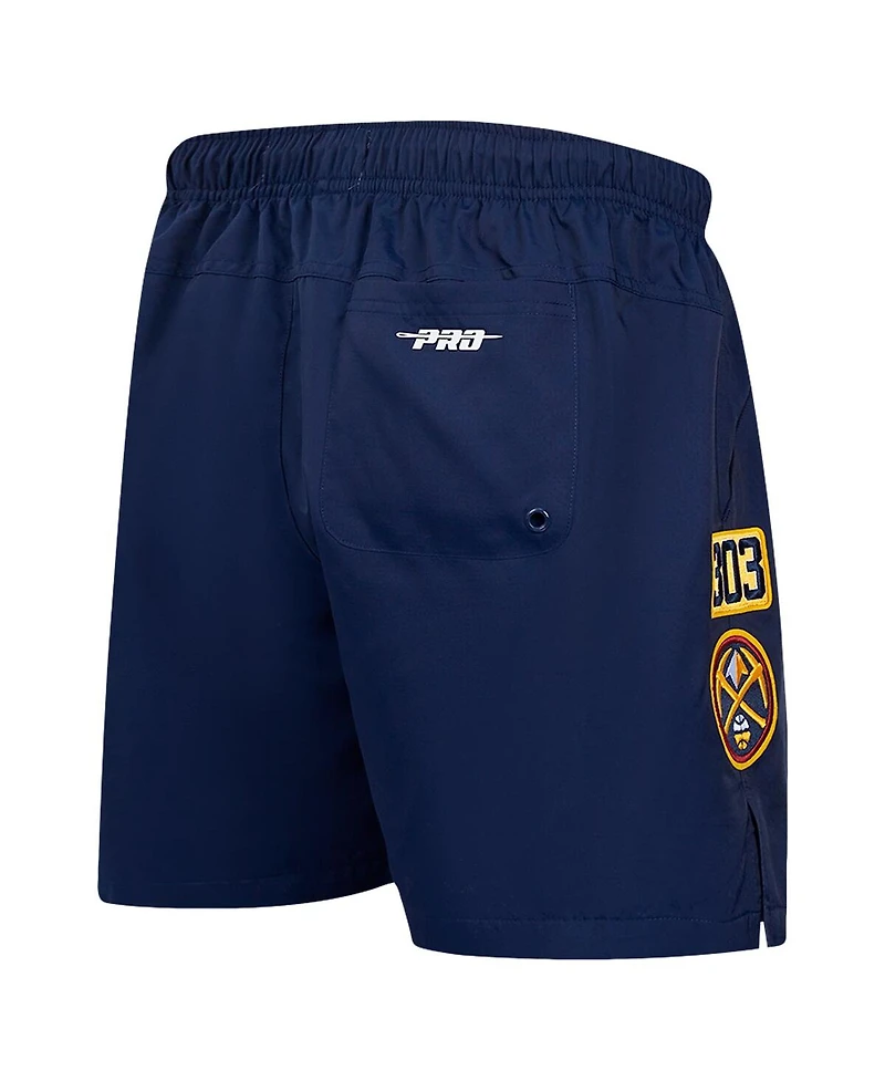 Pro Standard Men's Navy Denver Nuggets Area Code Shorts