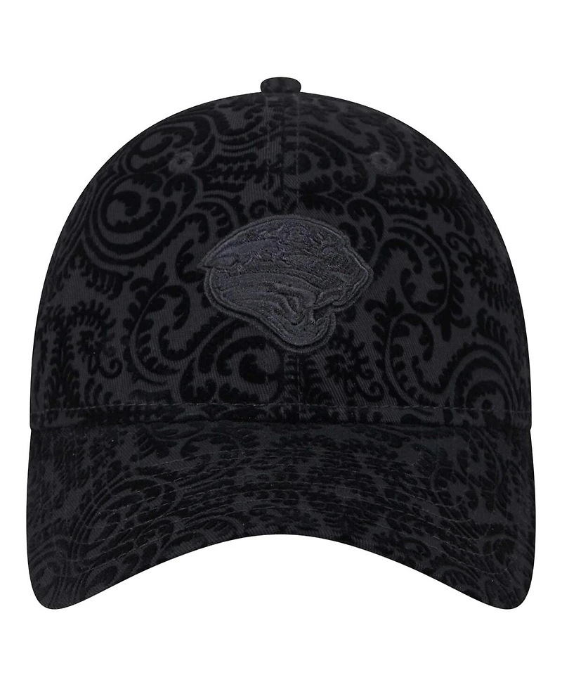 New Era Women's Black Jacksonville Jaguars Throwback Flair 9TWENTY Adjustable Hat