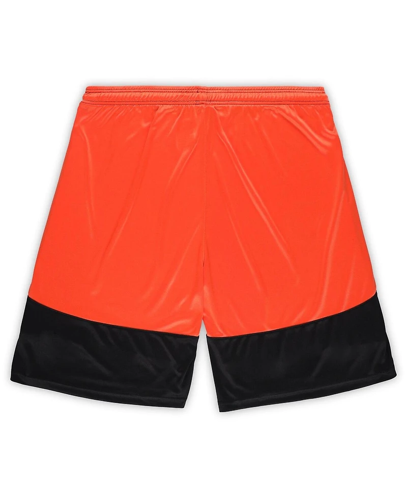 Fanatics Men's Black/Orange Cincinnati Bengals Big Tall Launch Shorts