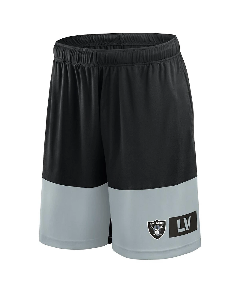 Fanatics Men's Black/Silver Las Vegas Raiders Big Tall Best of the Performance Shorts
